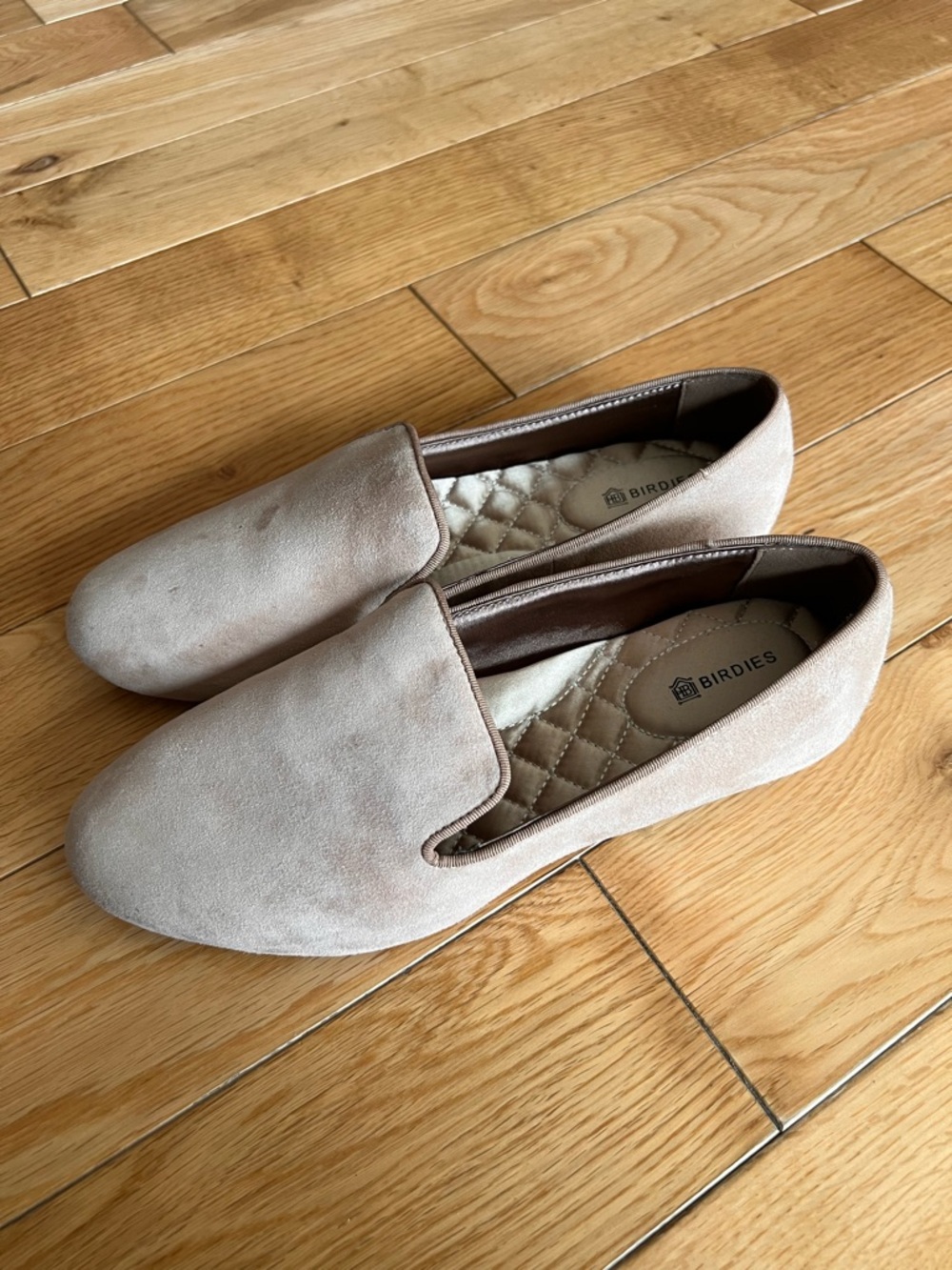 Birdies The Starling Loafers Flats Latte Suede Slip On Beige Tan Womens Size 6.5